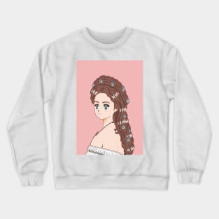 Cute Empress Elisabeth Sissi 90's Anime Style Crewneck Sweatshirt